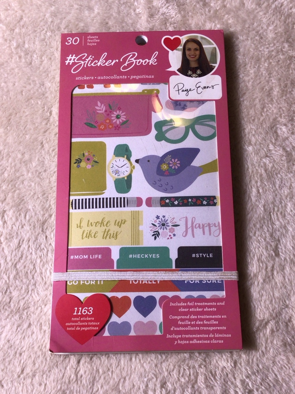 Paige Evans Pink Sticker Book - Floral & Lifestyle Stickers